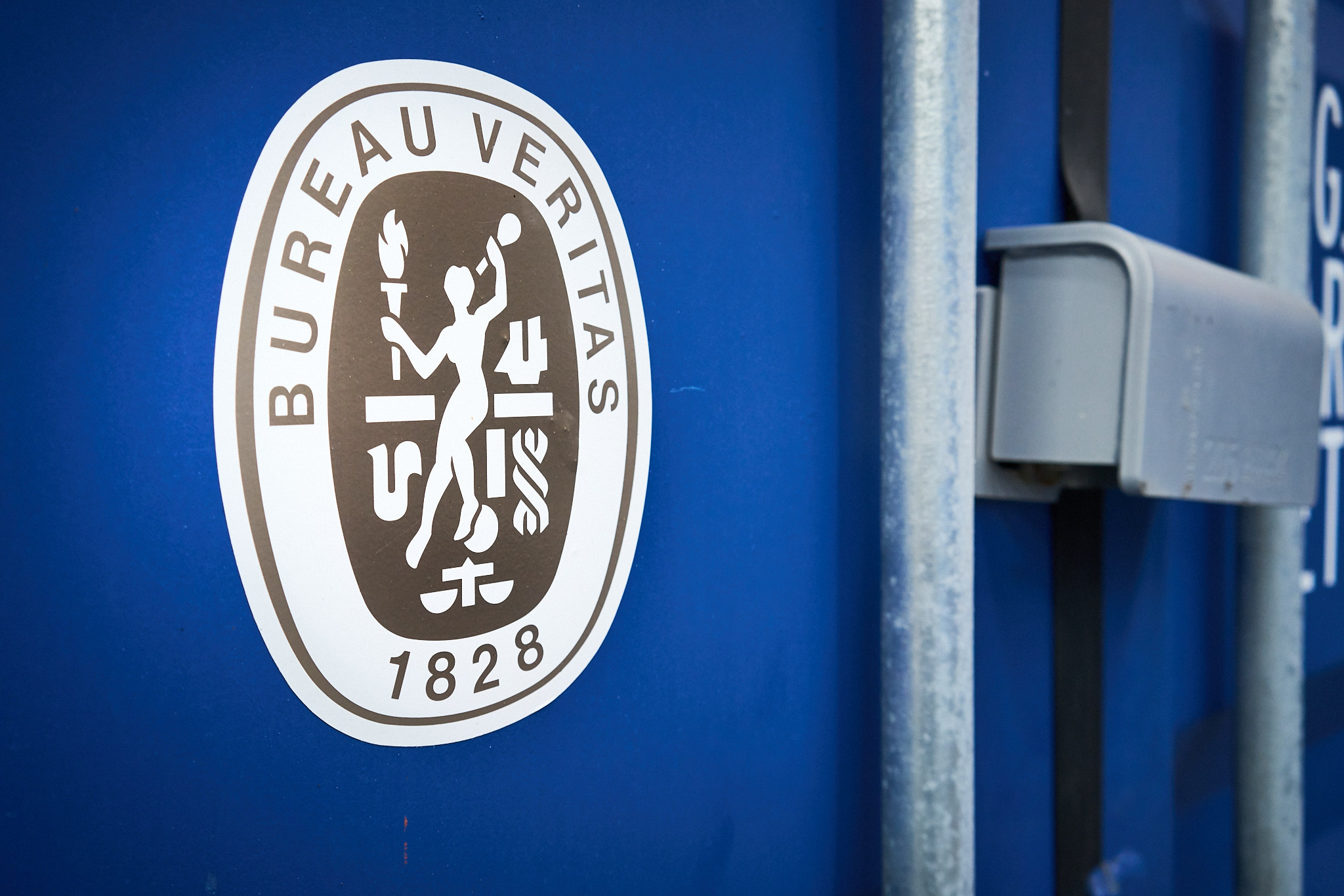 Container lås close up